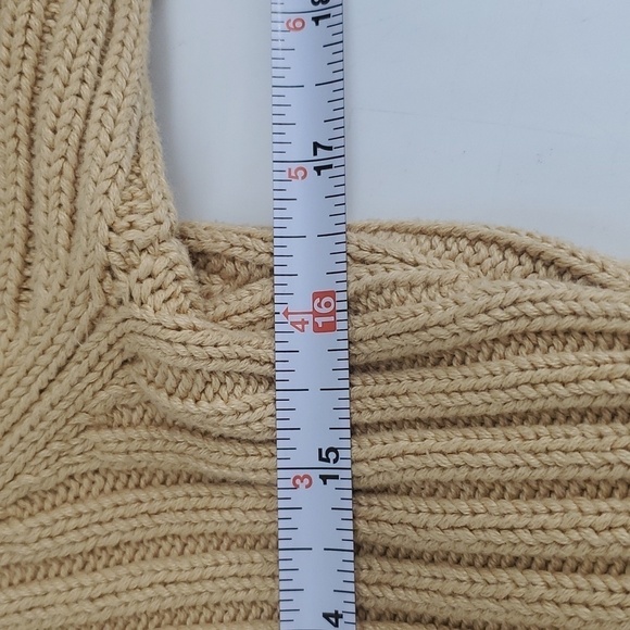 Vintage 90s INC Ribbed Cream Color Turtleneck Sweater Size Large Made in Austria - Picture 5 of 8